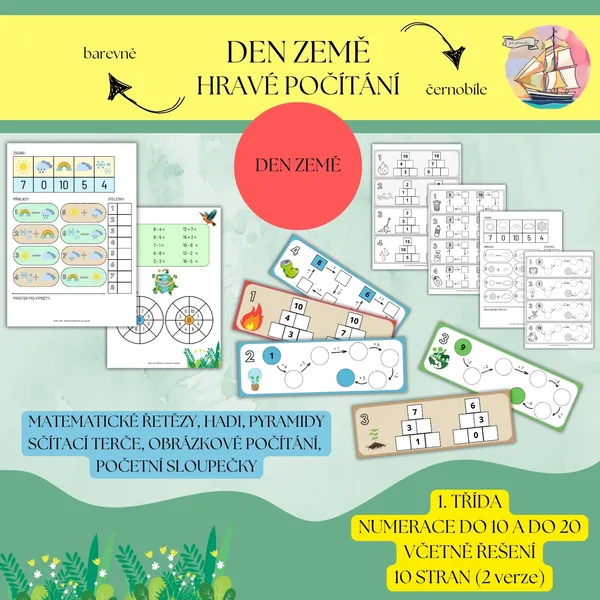 Den Země - hravé počítání pro 1. ročník 1