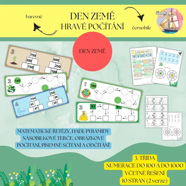 Den Země - hravé počítání pro 3. ročník 1