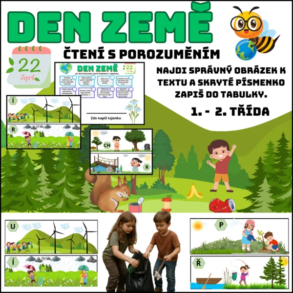 🌍 DEN ZEMĚ – Čtení s porozuměním 🌱 1. - 3. TŘÍDA 1