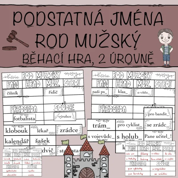 Podstatná jména rodu mužského - běhačka 1