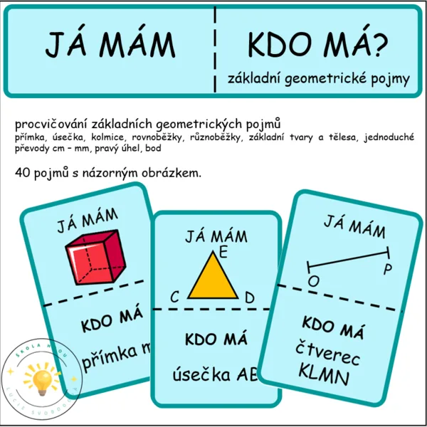 Já mám, kdo má? - geometrické pojmy 1