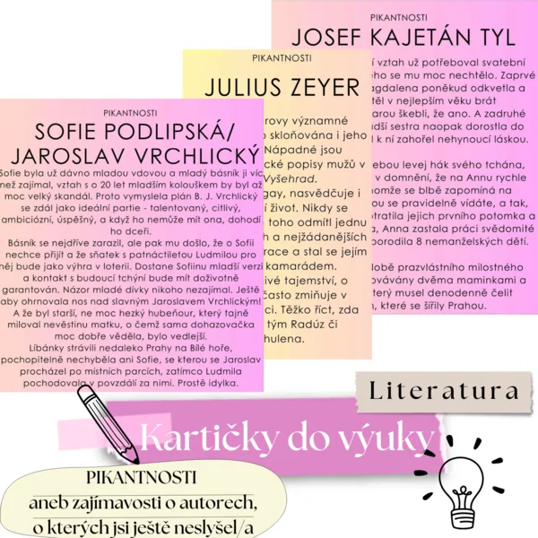 PIKANTNOSTI, aneb oživ hodiny literatury! 1