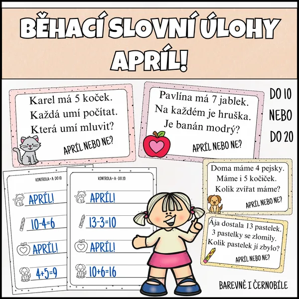 BĚHACÍ SLOVNÍ ÚLOHY - APRÍL! 1