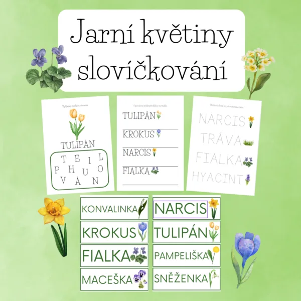 Jarní květiny slovíčkování 1
