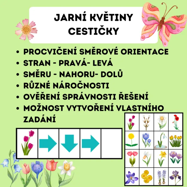 Jarní květiny - cestičky 1