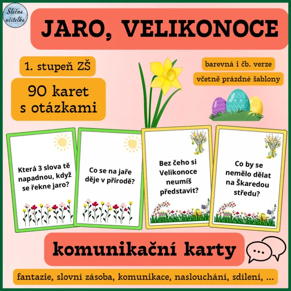 KOMUNIKAČNÍ KARTY - JARO + VELIKONOCE (2v1) 1