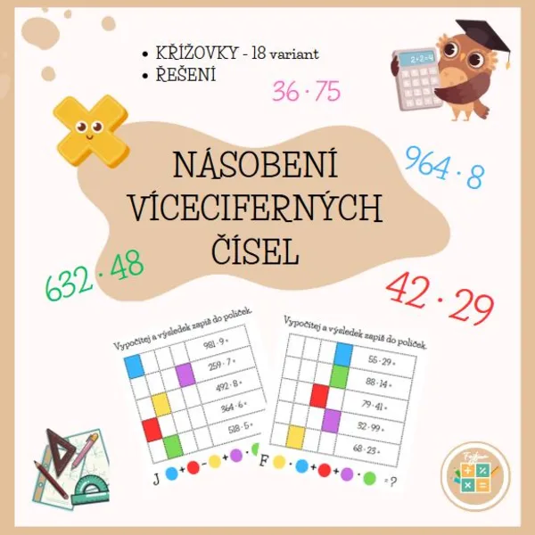 NÁSOBENÍ VÍCECIFERNÝCH ČÍSEL 1