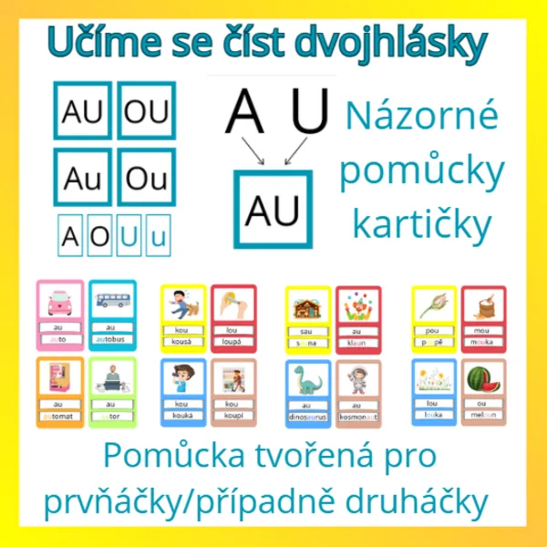 Dvojhlásky OU,AU: učíme se číst 1