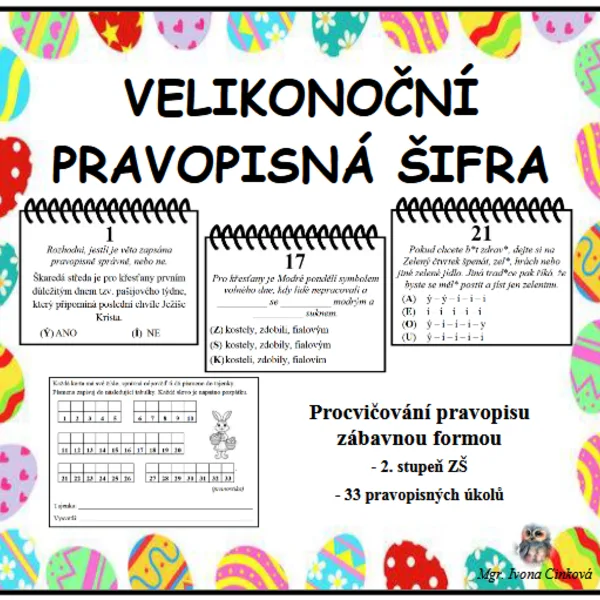 Velikonoční pravopisná šifra 1