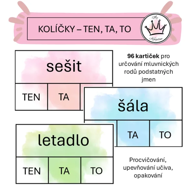 Kolíčkovaná - TEN, TA, TO 1