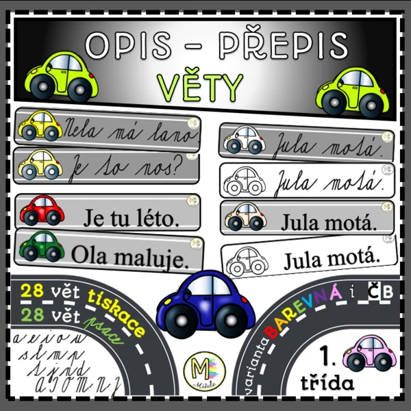 OPIS- PŘEPIS VĚT- AUTÍČKA- 1. DÍL 1