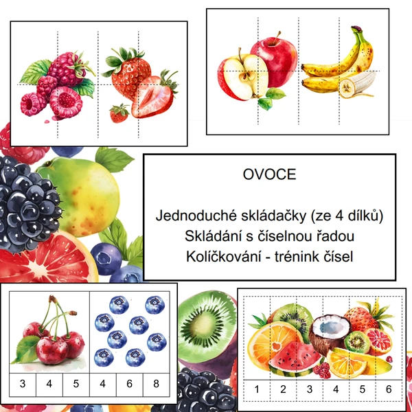 Ovoce - skládačky 1