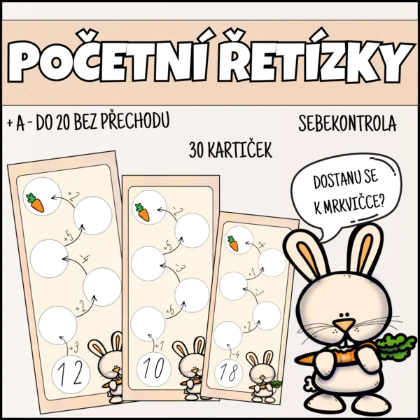 Zajíčkovy početní řetízky - + a - do 20 bez přechodu 1