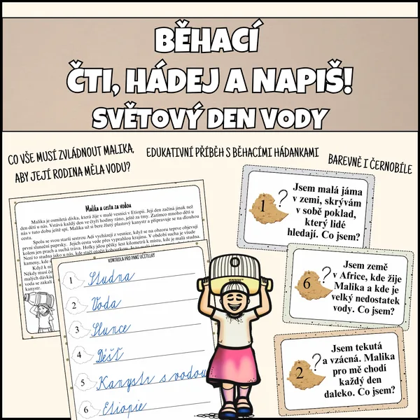BĚHACÍ ČTI, HÁDEJ A NAPIŠ - Světový den vody 1