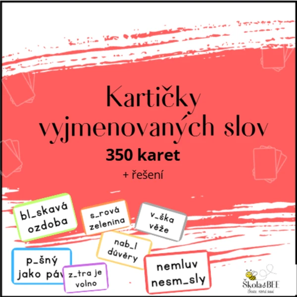 Kartičky vyjmenovaných slov - 350 karet 1