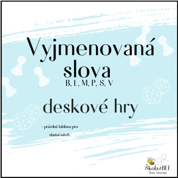Vyjmenovaná slova - deskové hry 1