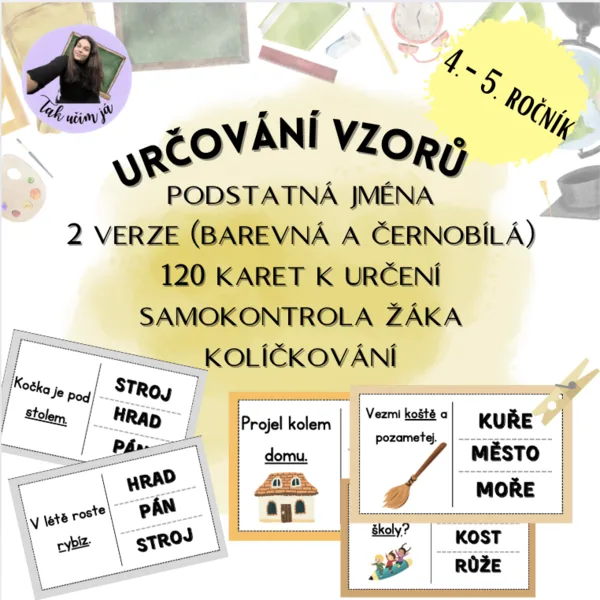 Určování vzorů podstatných jmen 1