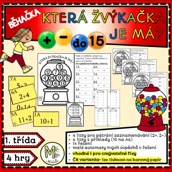 KTERÁ ŽVÝKAČKA JE MÁ? BĚHAČKA + A - DO 15 1