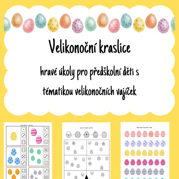 Velikonoční kraslice - hravé pracovní listy 1