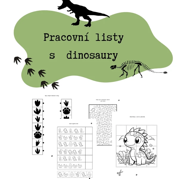 Pracovní listy s dinosaury 1