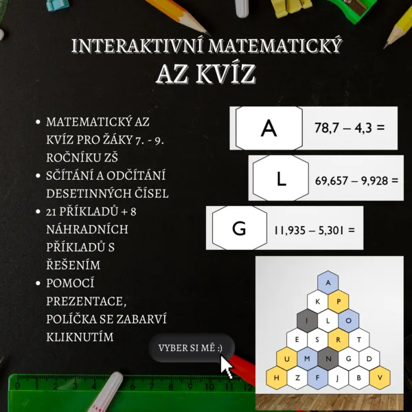 AZ kvíz desetinná čísla 1