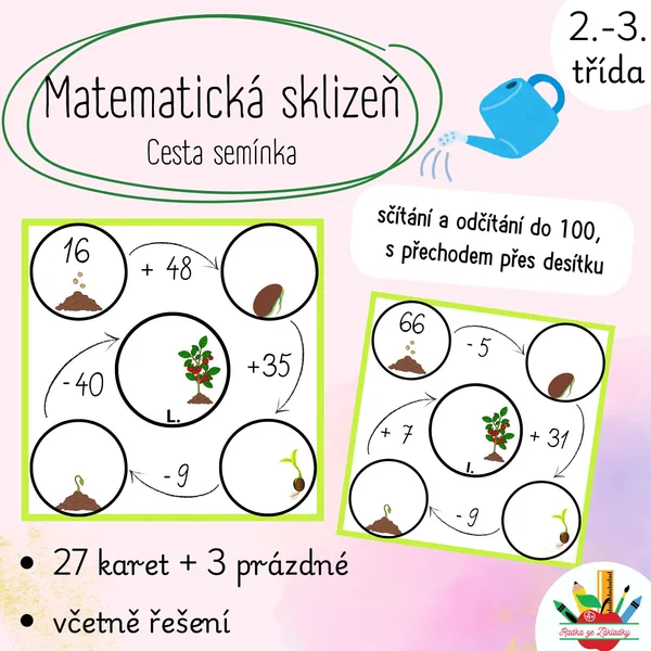 Matematická sklizeň - sčítání, odčítání do 100 1