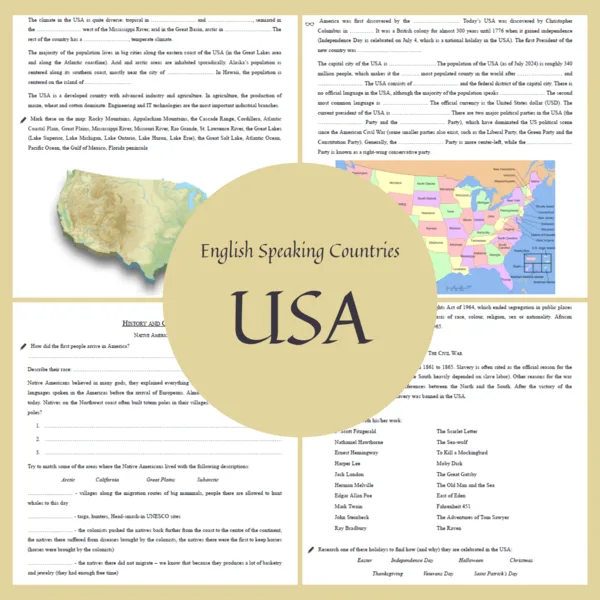 the USA (English speaking countries) 1