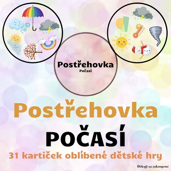 Postřehovka - počasí - 31 kartiček 1