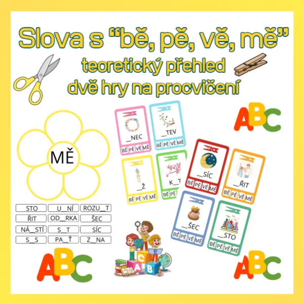 Slova s bě, pě, vě, mě 1