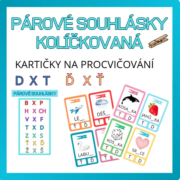 Párové souhlásky: D, T, Ť, Ď 1