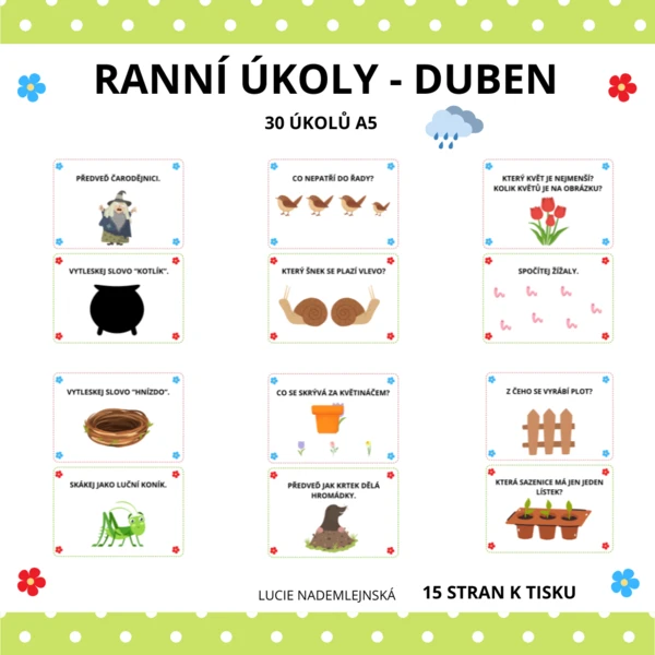 RANNÍ ÚKOLY - DUBEN 1