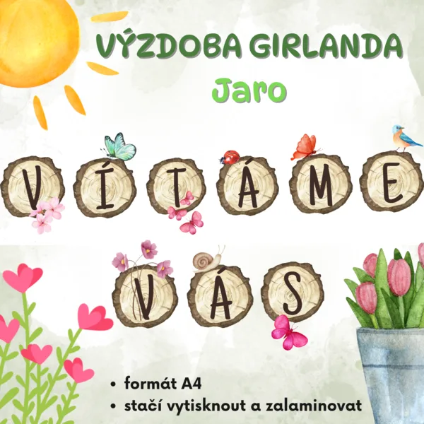 GIRLANDA - Vítáme Vás - JARO 1