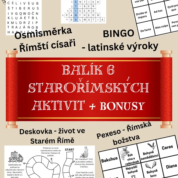 BALÍK 6 STAROŘÍMSKÝCH AKTIVIT + bonusy 1