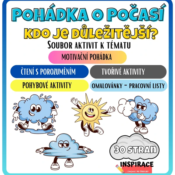 O POČASÍ - KDO JE DŮLEŽITĚJŠÍ? 🌦️ (soubor aktivit k tématu) 1