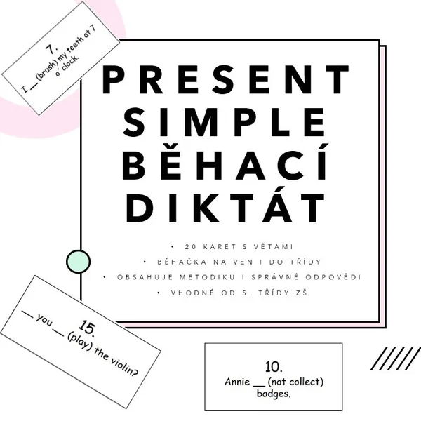 Present simple - běhací diktát 1
