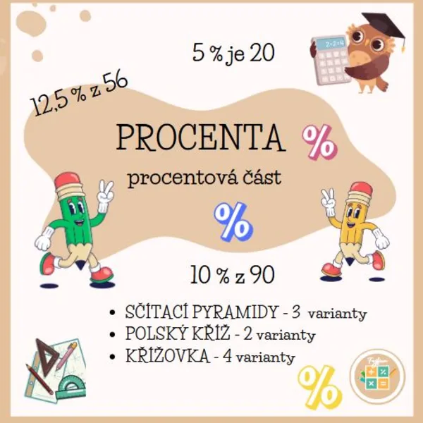 Procenta - výpočet procentové části 1