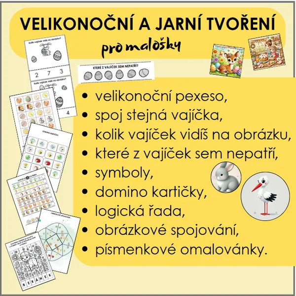 Velikonoční a jarní tvoření pro malošky 1