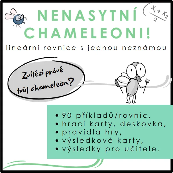 Nenasytní chameleoni - rovnice. 1