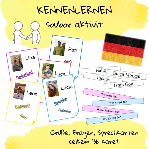 Kennenlernen - Grüße, Fragen, Sprechkarten (soubor aktivit) 1