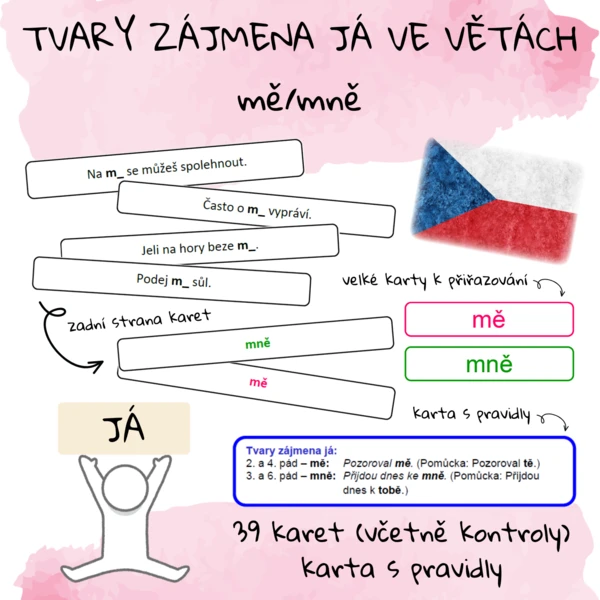 Tvary zájmena já ve větách (mě / mně) 1