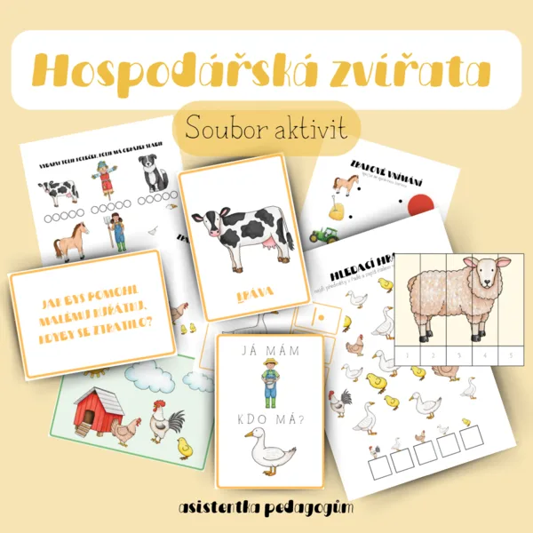 Hospodářská zvířata / Farma - Soubor aktivit 1