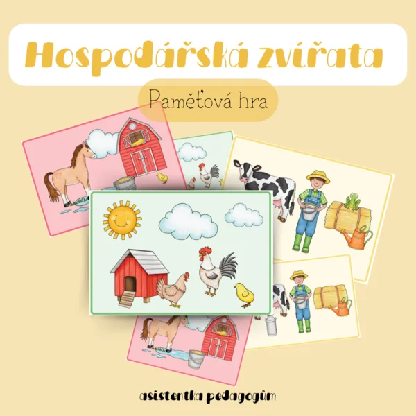 Hospodářská zvířata - Paměťová hra 1