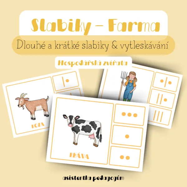 Hospodářská zvířata/ Farma - Krátké a dlouhé slabiky, vytleskávání 1