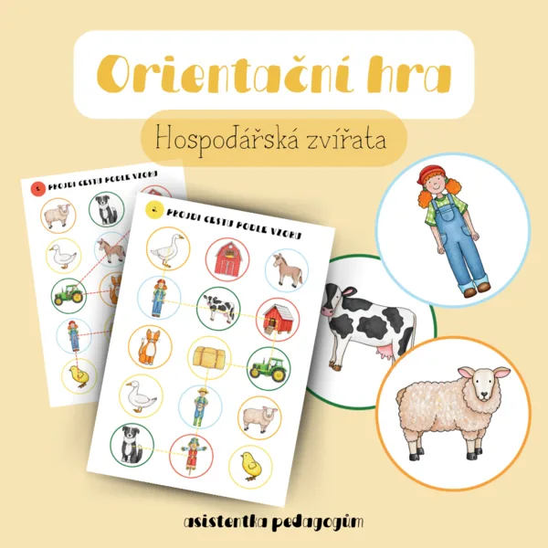 Hospodářská zvířata - Orientační hra - Cestičky 1