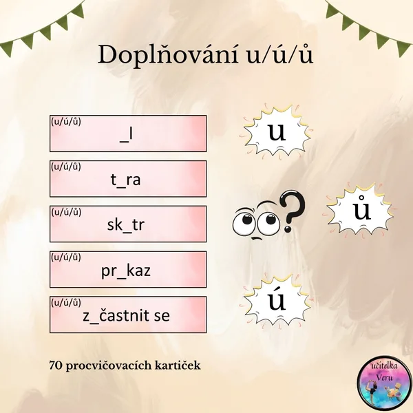 Doplňování u/ú/ů 1
