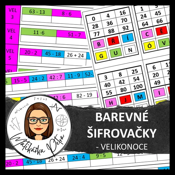BAREVNÉ ŠIFROVAČKY - VELIKONOCE 1