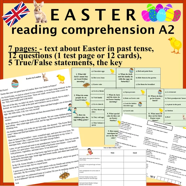 Velikonoce / Easter reading comprehension A2 1