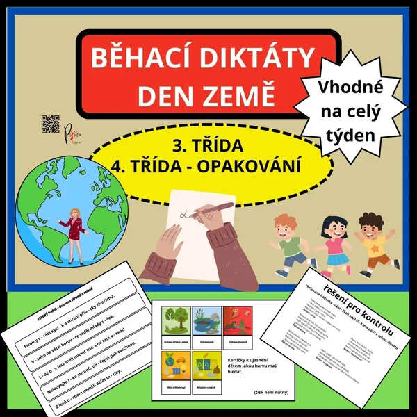 Vyjmenovaná slova - Běhací diktáty - DEN ZEMĚ  1