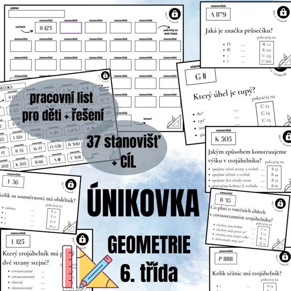 Únikovka - geometrie 6. třída 1