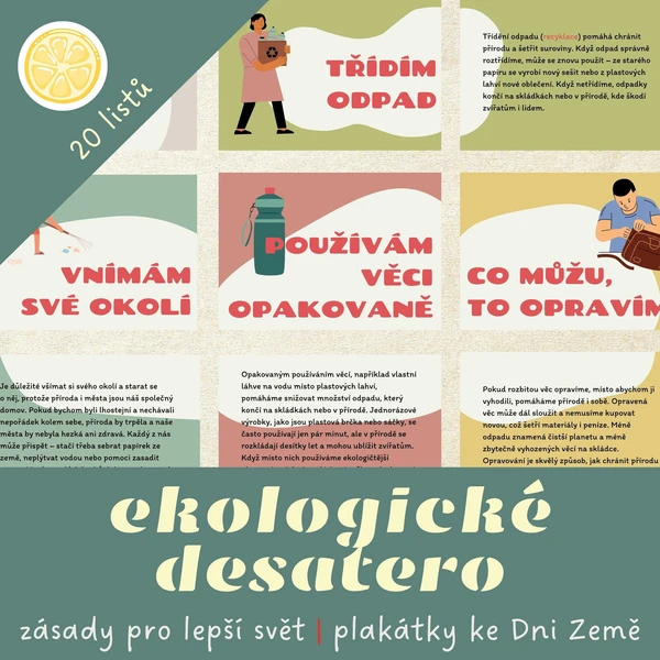 EKOLOGICKÉ DESATERO | výukové plakátky ke Dni Země 1